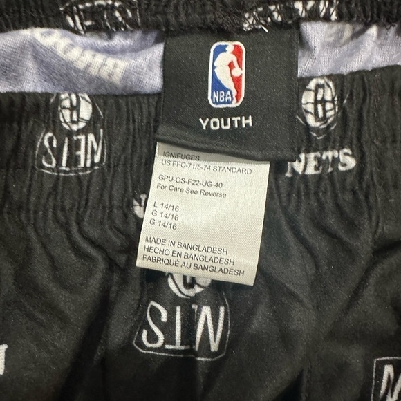 NWT - Youth NBA Brooklyn Nets Pajama PJ Pants - Picture 3 of 3